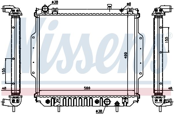 61020A NISSENS Radiatore, Raffreddamento motore 