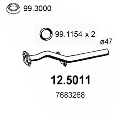 12.5011 ASSO Tubo gas scarico 