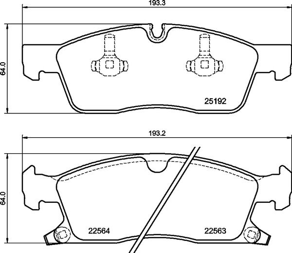 P37027 BREMBO Kit pastiglie freno, Freno a disco 