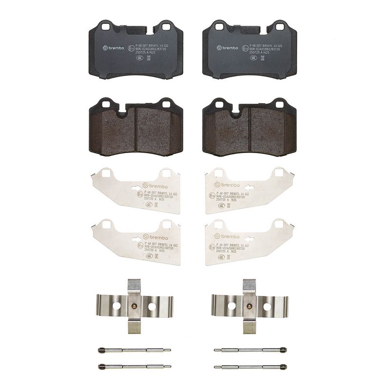 P48007 BREMBO Kit pastiglie freno, Freno a disco 