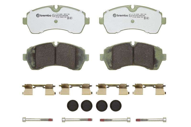 P50059G BREMBO Kit pastiglie freno, Freno a disco 