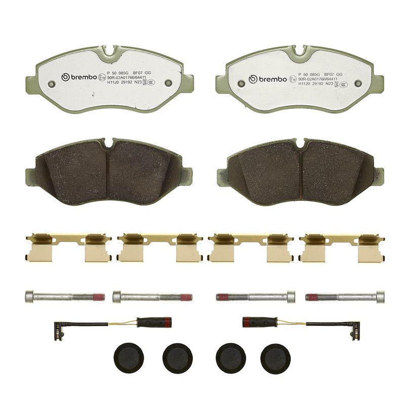 P50085G BREMBO Kit pastiglie freno, Freno a disco 