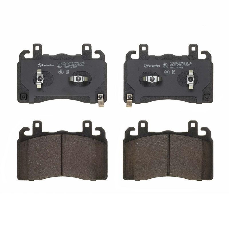 P23205 BREMBO Kit pastiglie freno, Freno a disco 