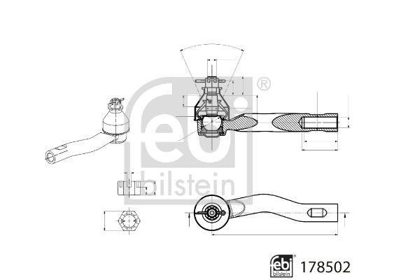 178502 FEBI BILSTEIN Testa barra d'accoppiamento 