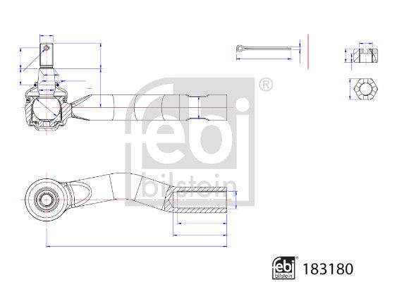 183180 FEBI BILSTEIN Testa barra d'accoppiamento 