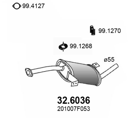 32.6036 ASSO Silenziatore centrale 