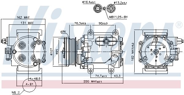 89239 NISSENS Compressore, climatizzatore 