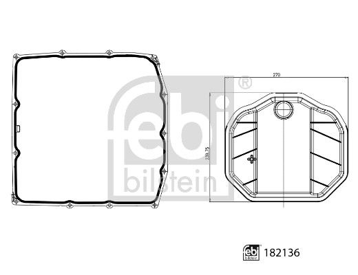 182136 FEBI BILSTEIN Kit filtro idraulico, Cambio automatico 
