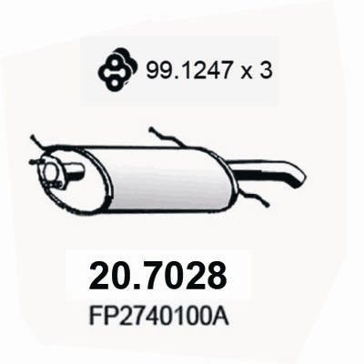 20.7028 ASSO Silenziatore posteriore 