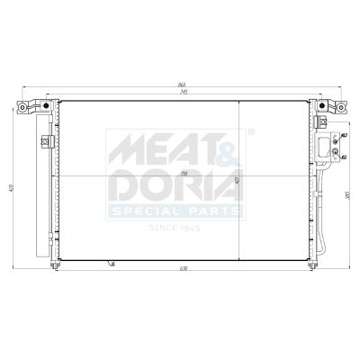 991276 MEAT & DORIA Condensatore, climatizzatore 