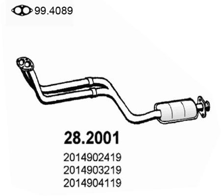 28.2001 ASSO Silenziatore anteriore 