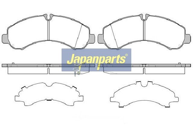 PA-526AF JAPANPARTS Kit pastiglie freno, Freno a disco 