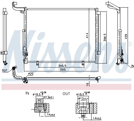 941092 NISSENS Condensatore, climatizzatore 