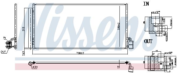 941068 NISSENS Condensatore, climatizzatore 