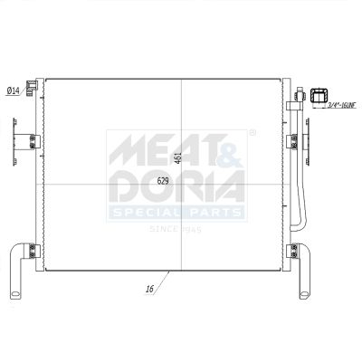 991128 MEAT & DORIA Condensatore, climatizzatore 