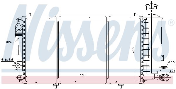 61353 NISSENS Radiatore, Raffreddamento motore 