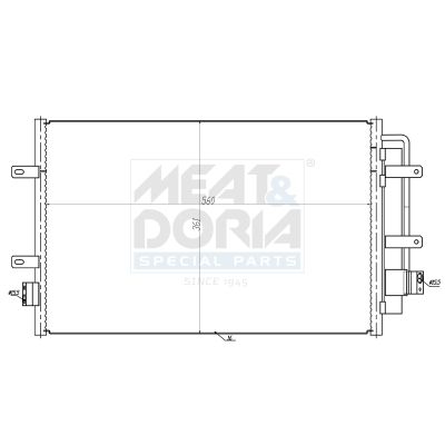 991254 MEAT & DORIA Condensatore, climatizzatore 