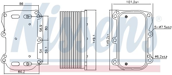 90876 NISSENS Radiatore olio, Olio motore 