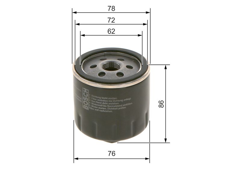 0451103318 BOSCH Filtro olio 