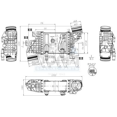 995553 MEAT & DORIA Intercooler 