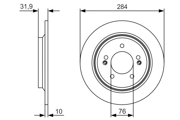 0986479V09 BOSCH Disco freno 