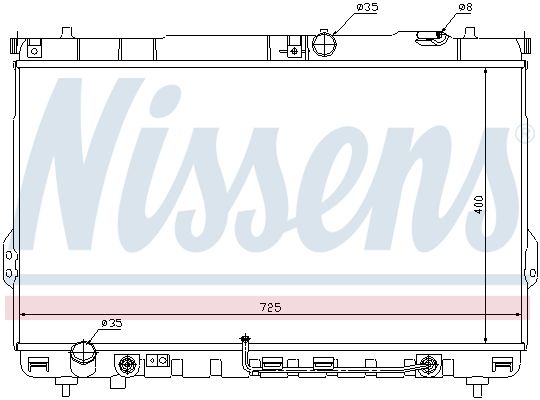 67036 NISSENS Radiatore, Raffreddamento motore 