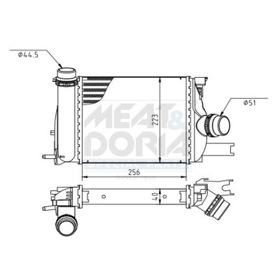 995087 MEAT & DORIA Intercooler 