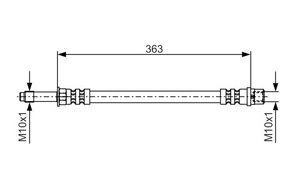 1987476295 BOSCH Flessibile del freno 