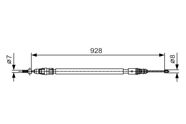 1987482000 BOSCH Cavo comando, Freno stazionamento 