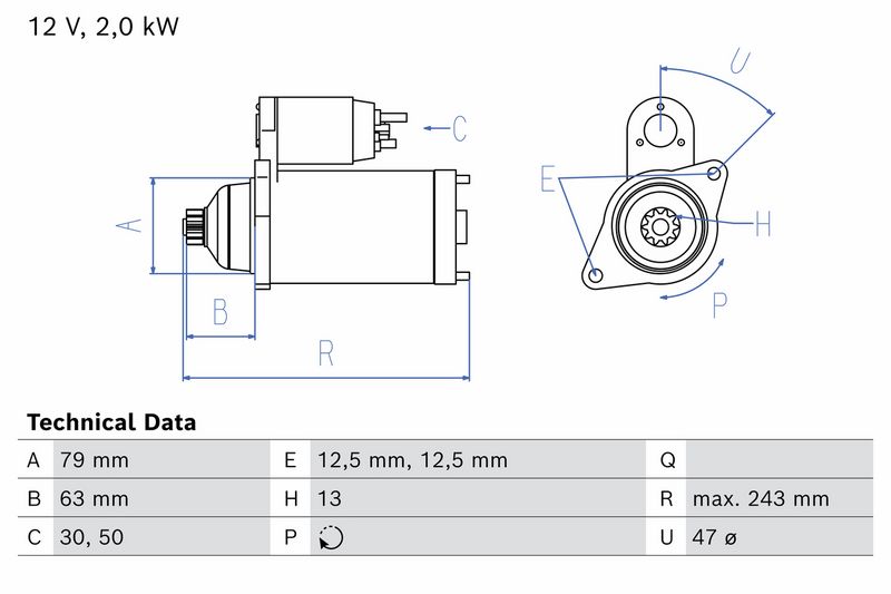 0986027360 BOSCH Motorino d'avviamento 