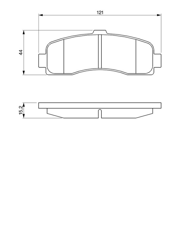 0986461122 BOSCH Kit pastiglie freno, Freno a disco 