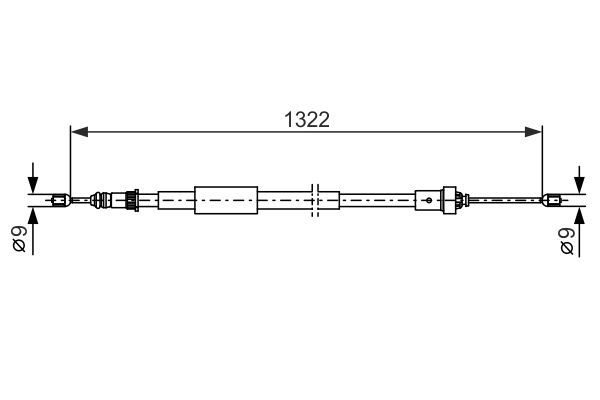 1987482385 BOSCH Cavo comando, Freno stazionamento 