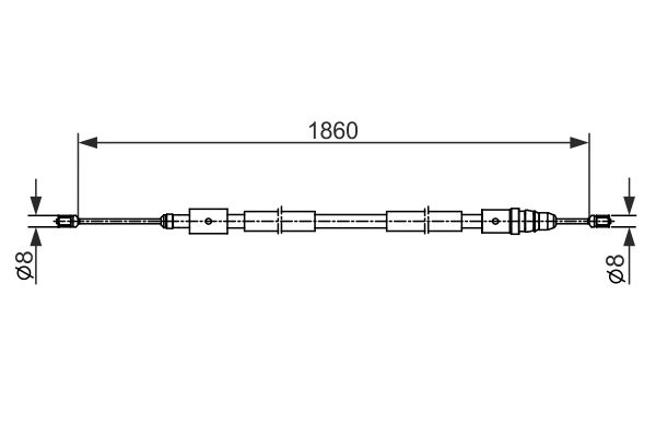1987482540 BOSCH Cavo comando, Freno stazionamento 