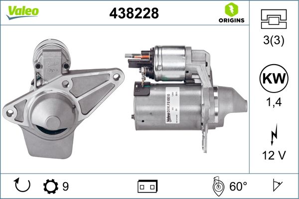 438228 VALEO Motorino d'avviamento 