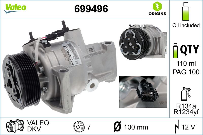 699496 VALEO Compressore, climatizzatore 