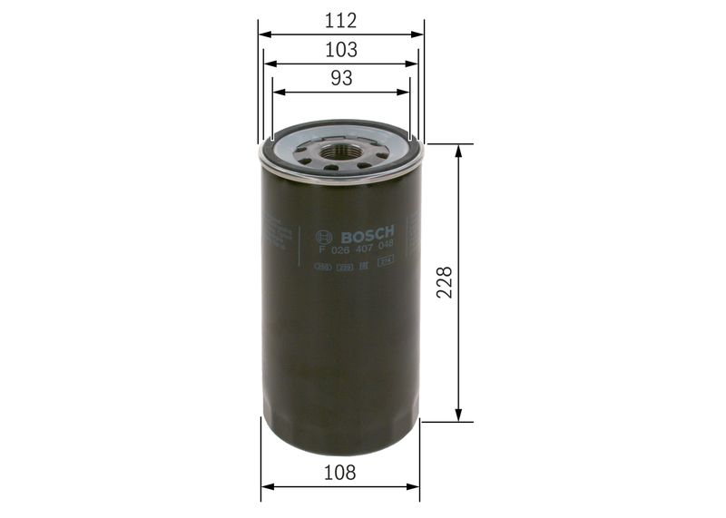 F026407048 BOSCH Filtro olio 