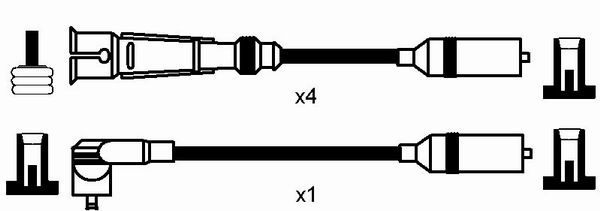 0502 NGK Kit cavi accensione 