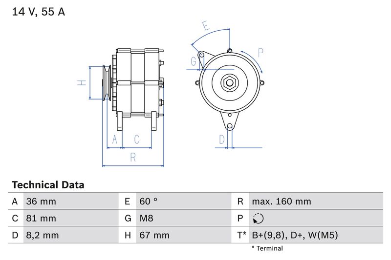 0986030760 BOSCH Alternatore 