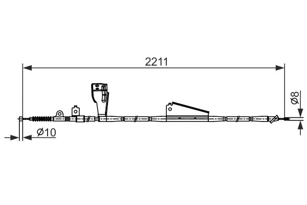 1987482424 BOSCH Cavo comando, Freno stazionamento 