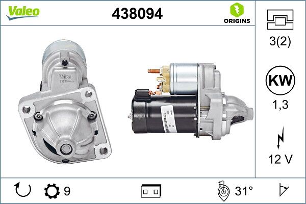 438094 VALEO Motorino d'avviamento 