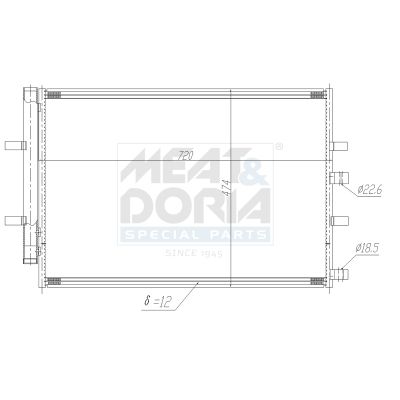 991194 MEAT & DORIA Condensatore, climatizzatore 