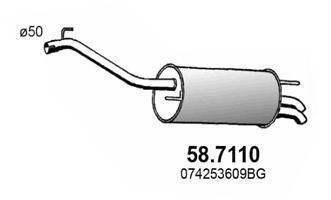 58.7110 ASSO Silenziatore posteriore 