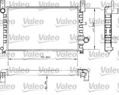 730484 VALEO Radiatore, Raffreddamento motore 