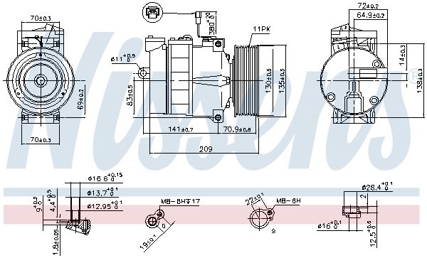 89028 NISSENS Compressore, climatizzatore 