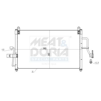 991310 MEAT & DORIA Condensatore, climatizzatore 