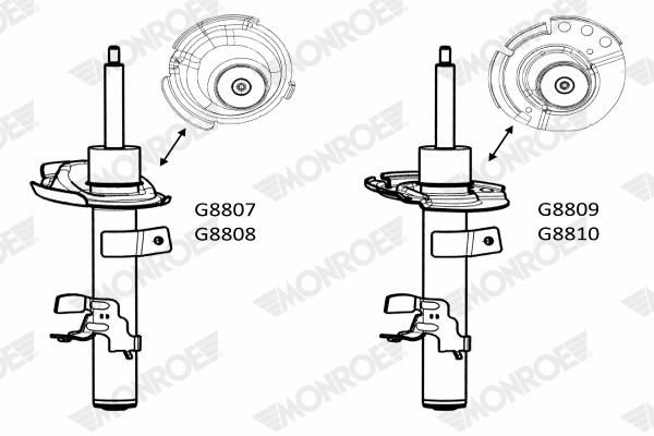 G8808 MONROE Ammortizzatore 