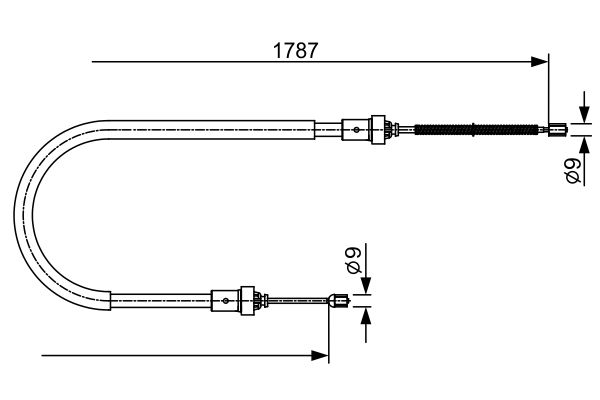 1987482410 BOSCH Cavo comando, Freno stazionamento 