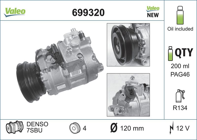 699320 VALEO Compressore, climatizzatore 