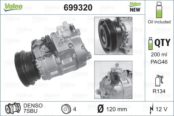 699320 VALEO Compressore, climatizzatore 
