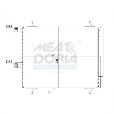 991070 MEAT & DORIA Condensatore, climatizzatore 